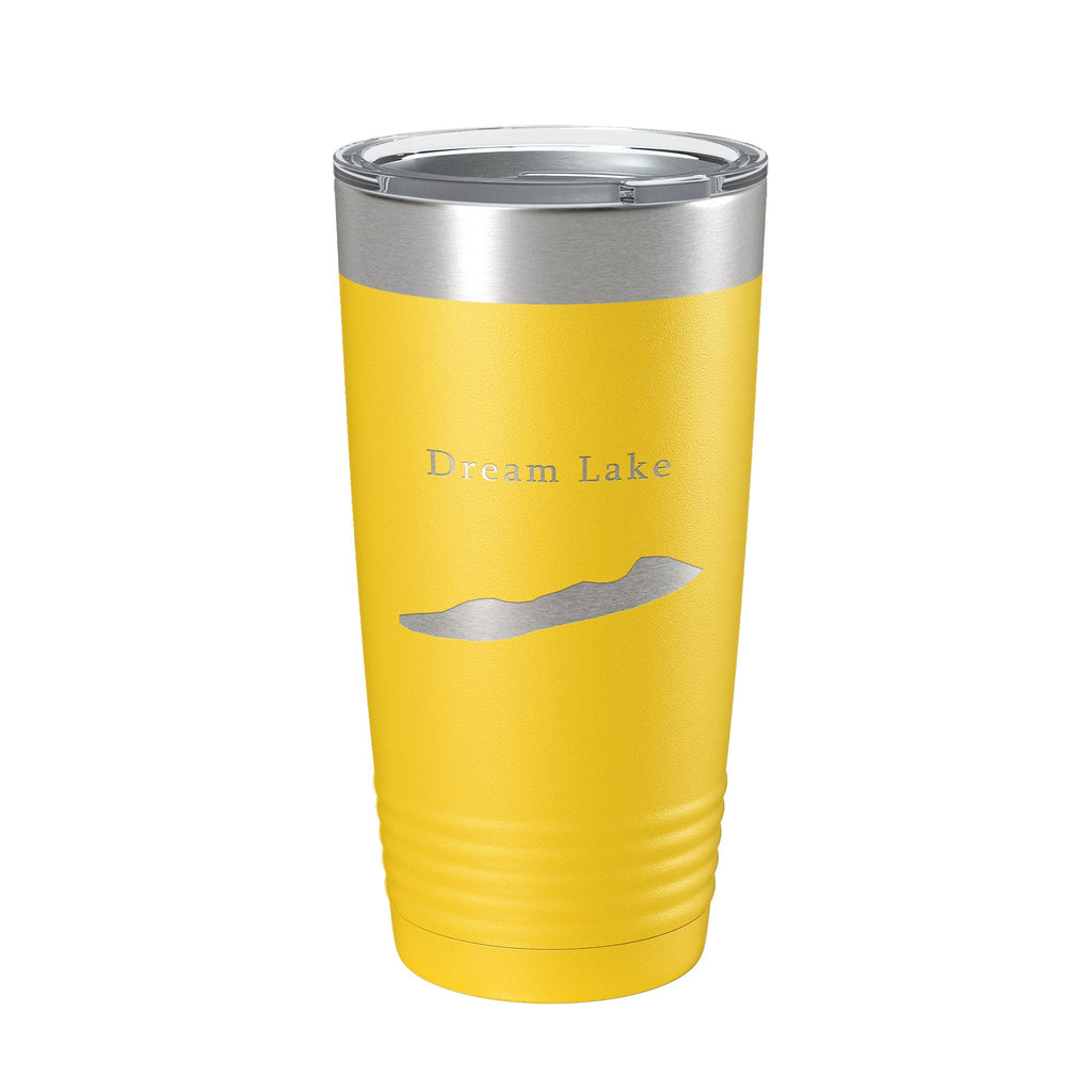 Dream Lake Map Tumbler Travel Mug Insulated Laser Engraved Coffee Cup Colorado 20 oz