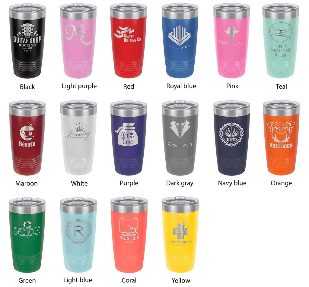 Dream Lake Map Tumbler Travel Mug Insulated Laser Engraved Coffee Cup Colorado 20 oz